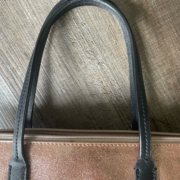 Kate Spade Pinkish Sparkle Tote With Black Bow - Picture 7 of 11